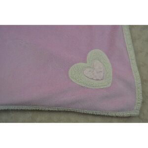 Baby Gear Heart Blanket Pink Cream Off White Sherpa Security Lovey babygear